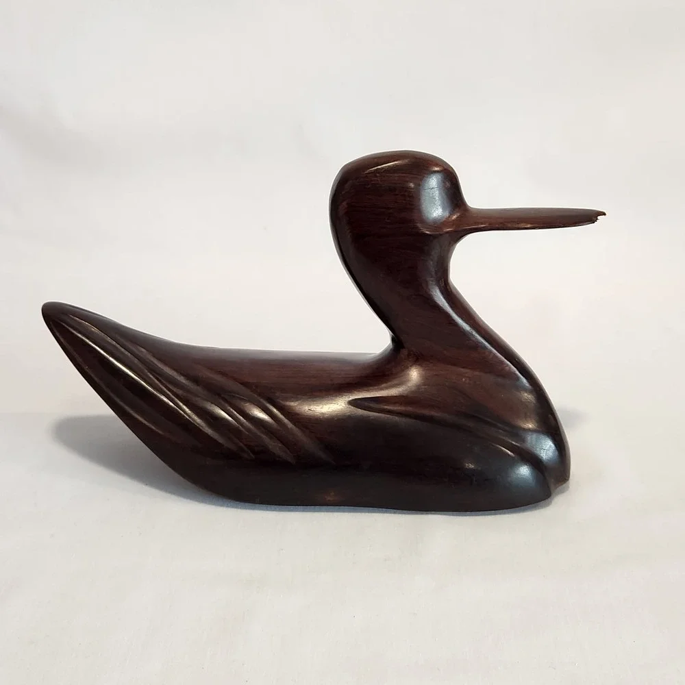 Carved Ironwood Duck Figurine 9